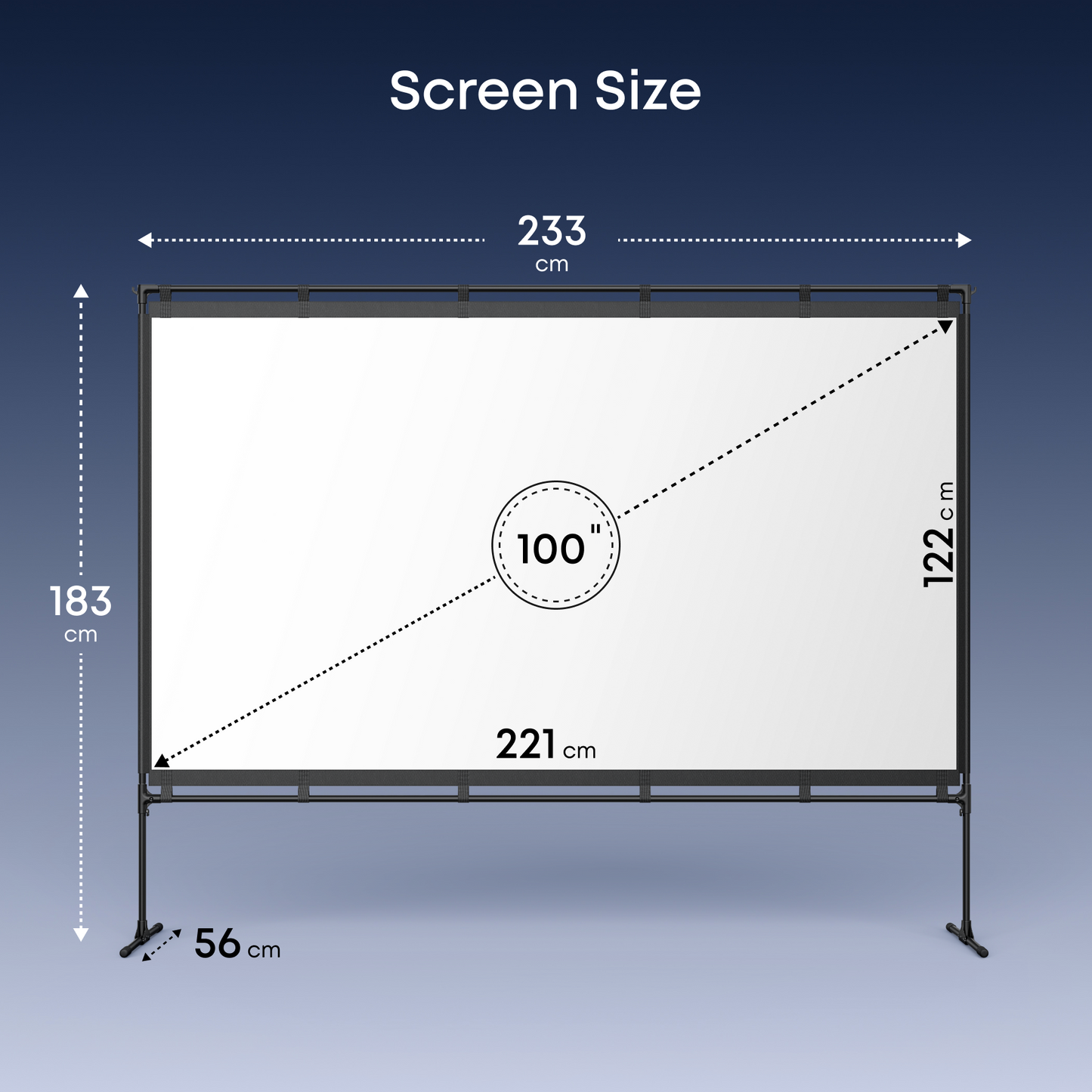 NEBULA 100-Inch Home Projector Screen | Back to School