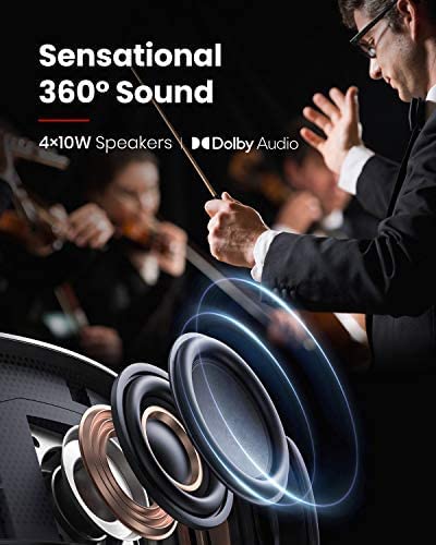 Hear sensational 360° sound on Nebula Cosmos Max's 4×10W speakers with Dolby Audio.