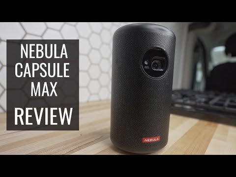 Watch this review of Anker Nebula Capsule Max, considered to be the best projector for van life.